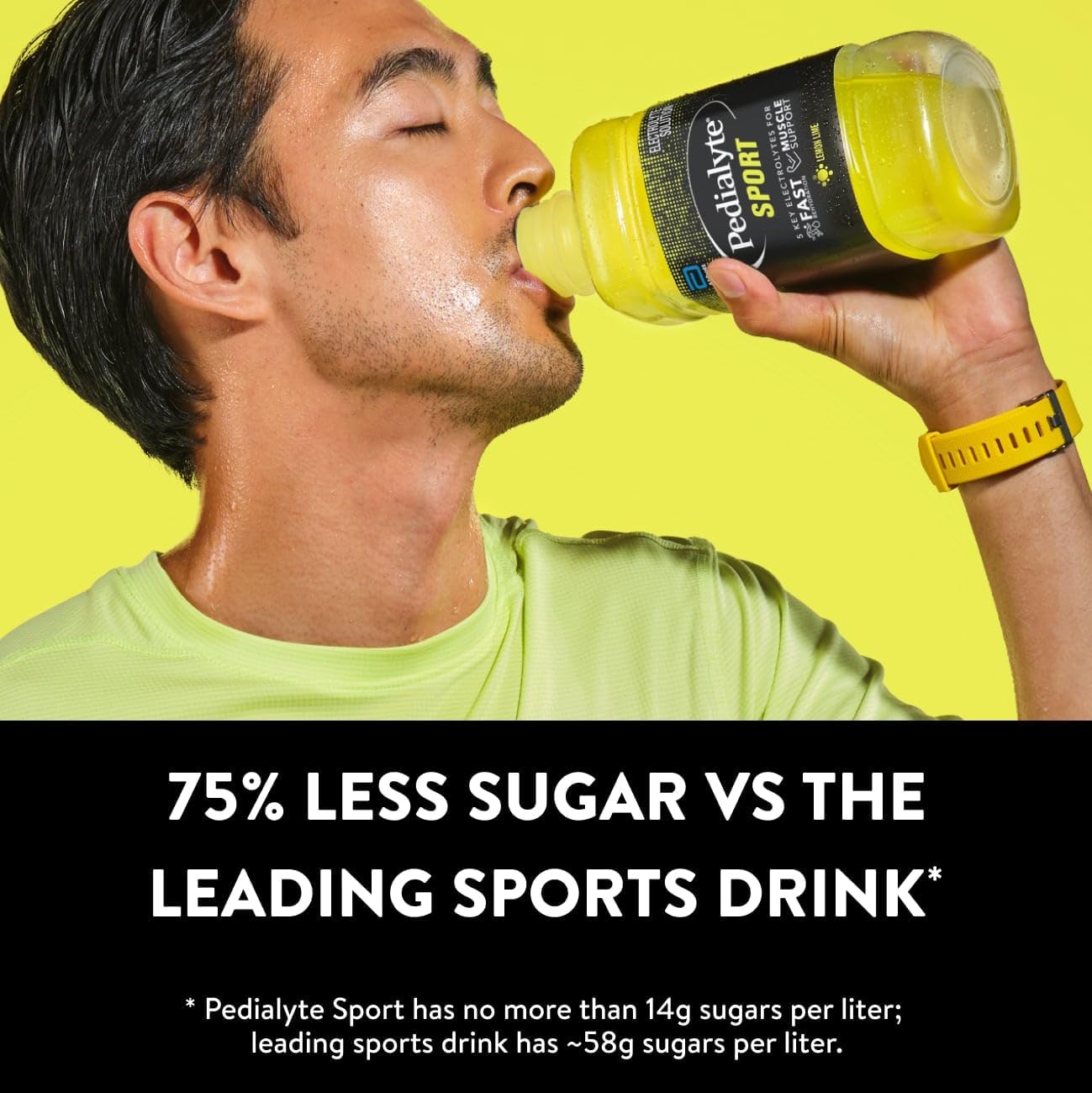 Pedialyte Sports Electrolyte Drink with 5 Key Electrolytes, 1 Liter, 4 Bottles