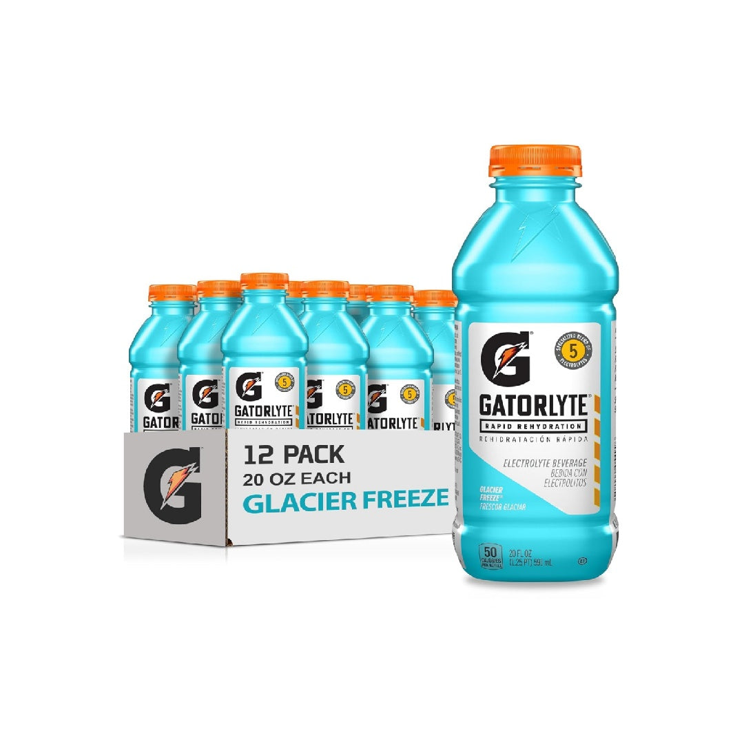 Gatorlyte Rapid Rehydration Electrolyte Drink, Special Blend of 5 Electrolytes, 20 fl oz Bottles (Pack of 12)