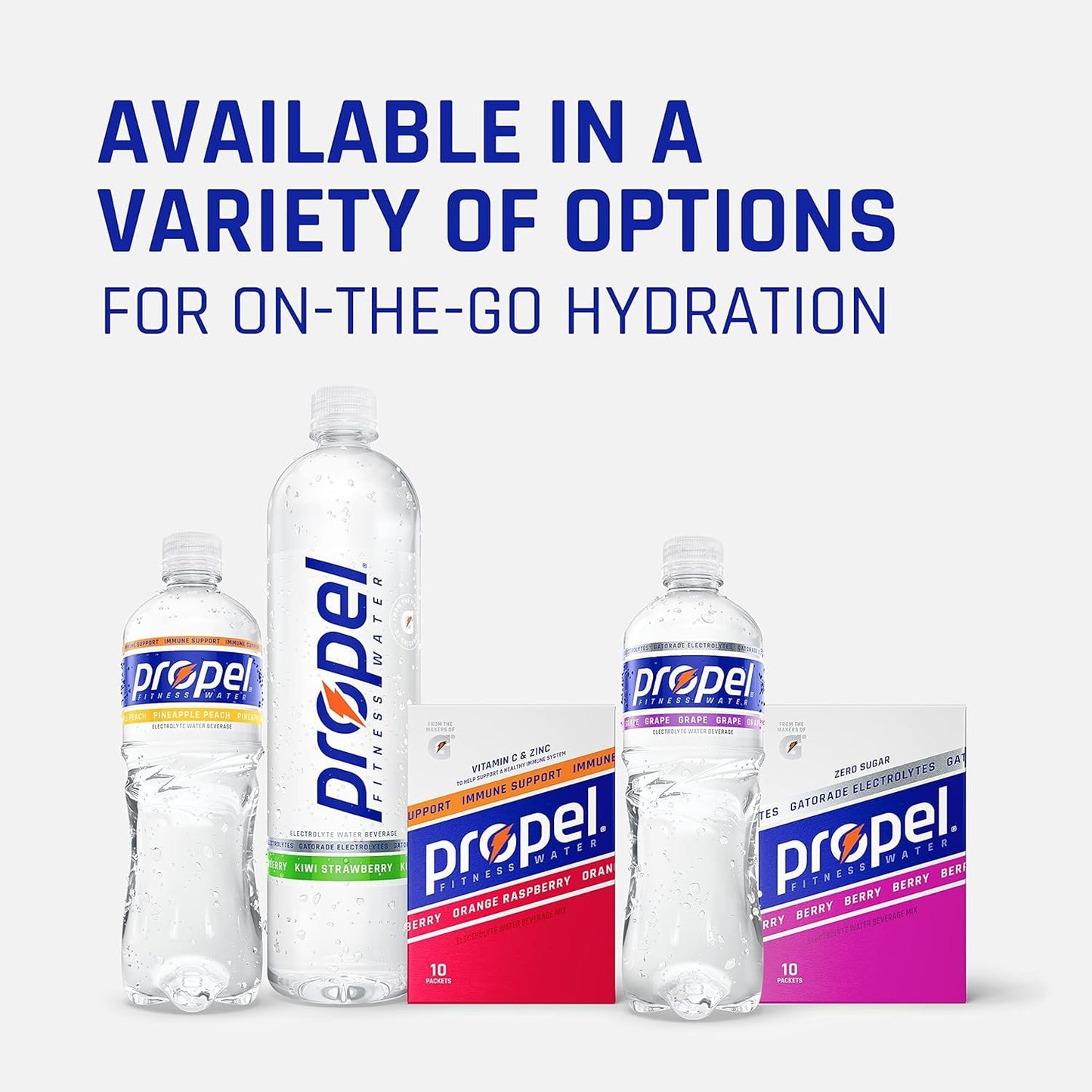 Propel, Zero Calorie Sports Water with Electrolytes and Vitamins, 16.9 fl oz (Pack of 12)