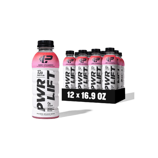 PWR LIFT Whey Protein Water Sports Drink | Post-Workout Energy Drink | 16.9 oz (Pack of 12)