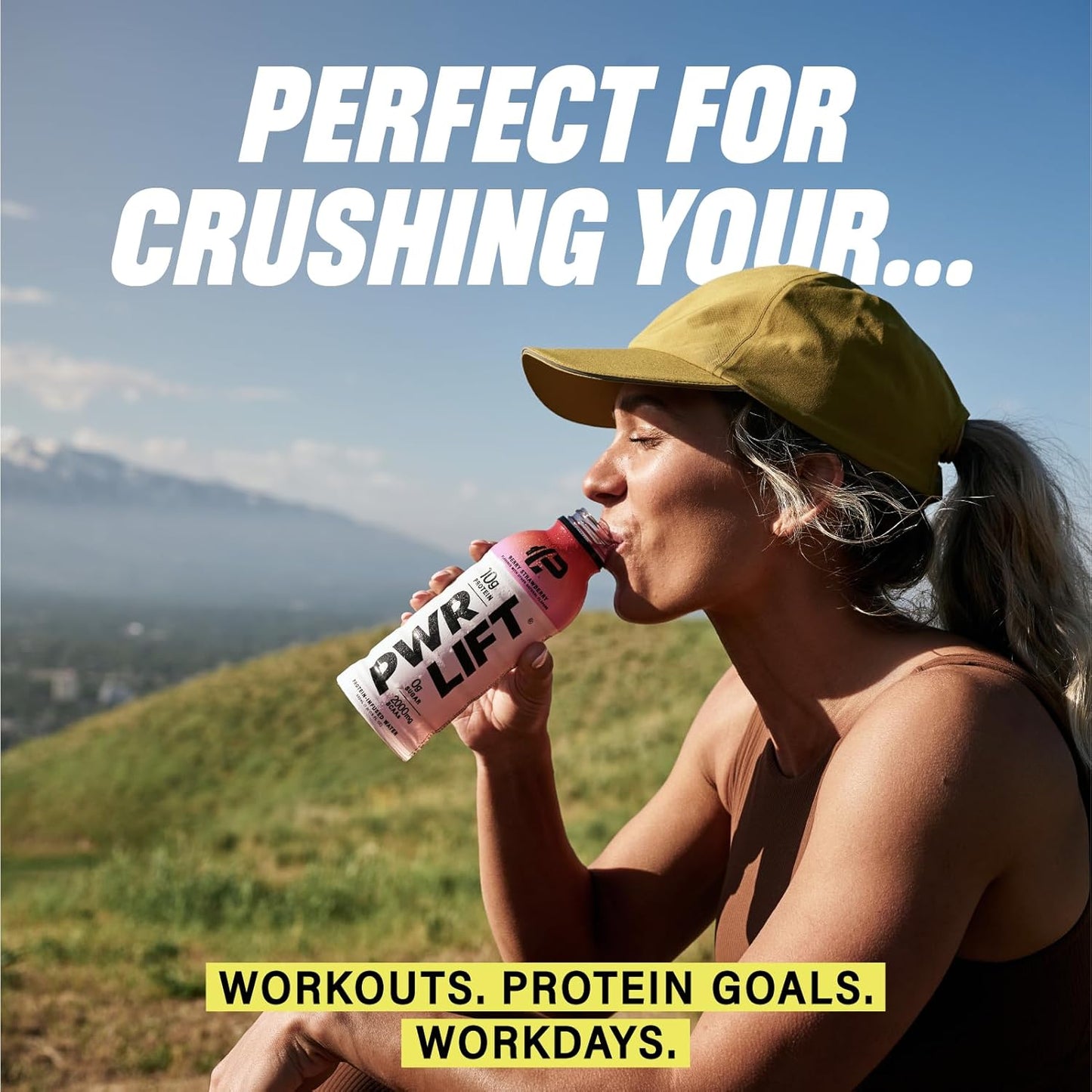 PWR LIFT Whey Protein Water Sports Drink | Post-Workout Energy Drink | 16.9 oz (Pack of 12)