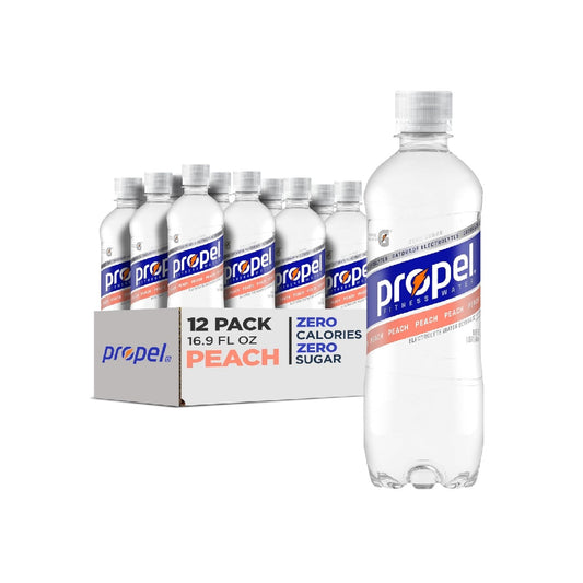 Propel, Zero Calorie Sports Water with Electrolytes and Vitamins, 16.9 fl oz (Pack of 12)
