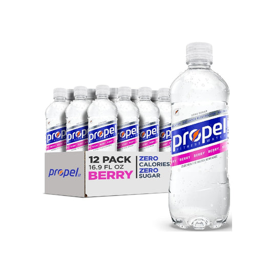 Propel, Zero Calorie Sports Water with Electrolytes and Vitamins, 16.9 fl oz (Pack of 12)