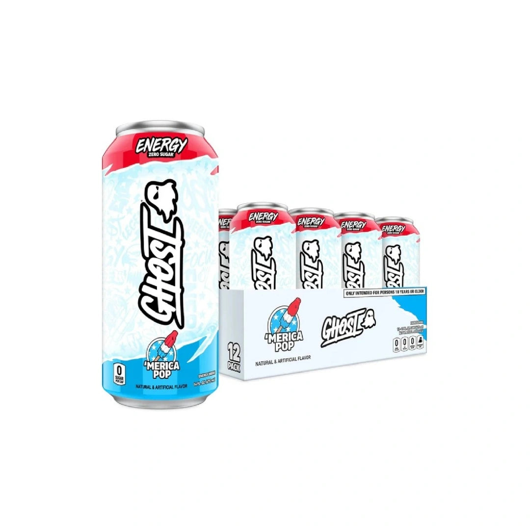 GHOST Energy Drink - 12 Pack, 16 oz - Energy & Focus - 200 mg Natural Caffeine, L-Carnitine & Taurine