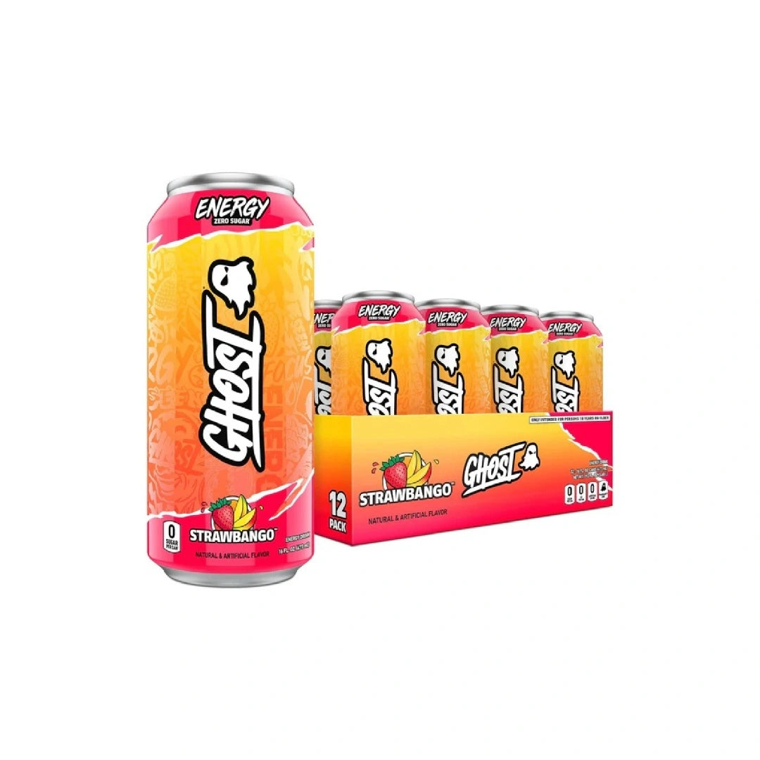 GHOST Energy Drink - 12 Pack, 16 oz - Energy & Focus - 200 mg Natural Caffeine, L-Carnitine & Taurine